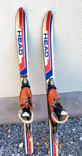 Antike holz kinder - holz-kinder-skier, m